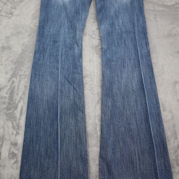 Soundgirl Pants Womens 3 Blue Straight Flat Front Button Zip Pockets Denim Jeans - Picture 16 of 16